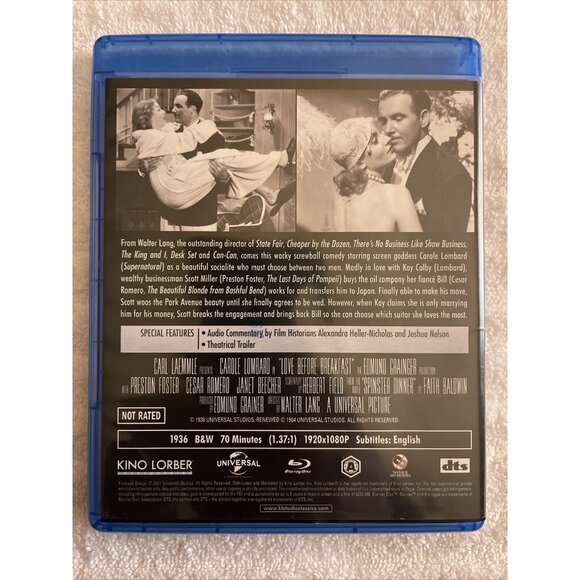 Love Before Breakfast (Blu-ray) - Carole Lombard, Preston Foster - Kino Lorber - Picture 2 of 4